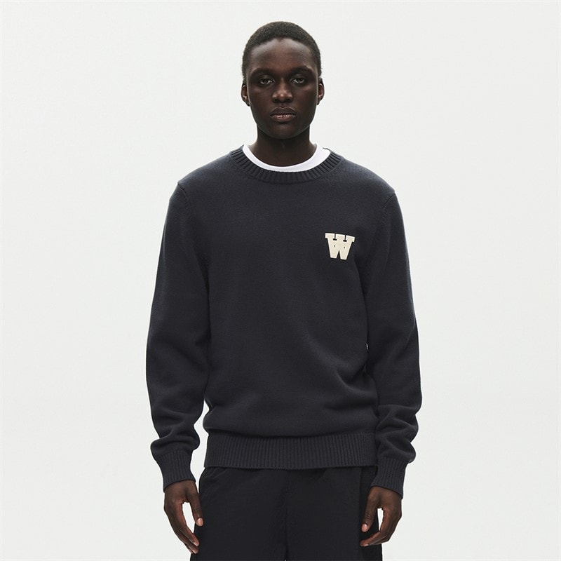 Wood Wood Tay dziergany sweter dla niego kolor Pirate Black