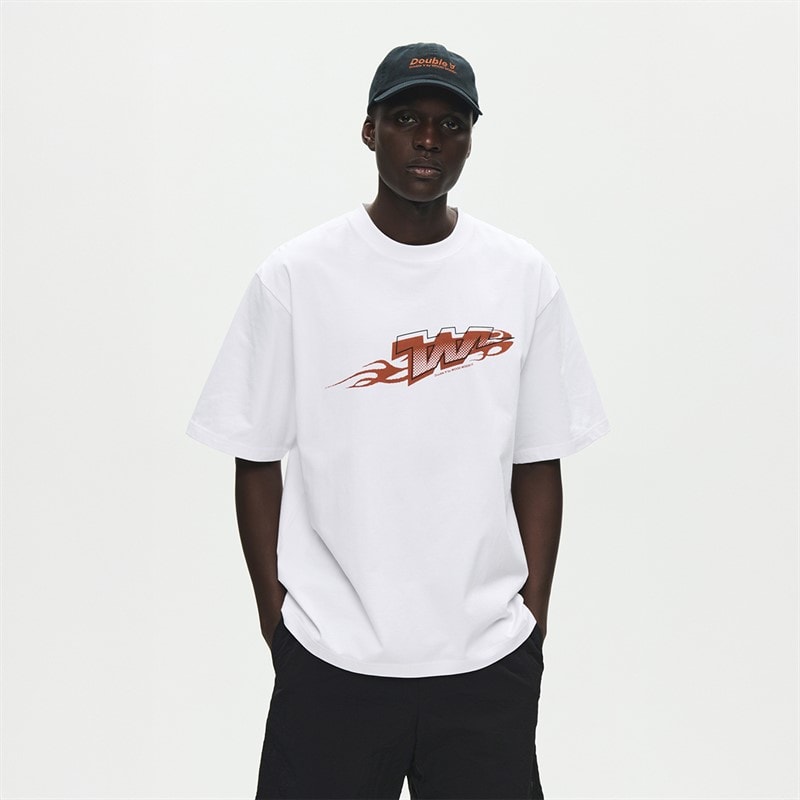 Wood Wood T-shirt Liam Dio Homme Blanc brillant