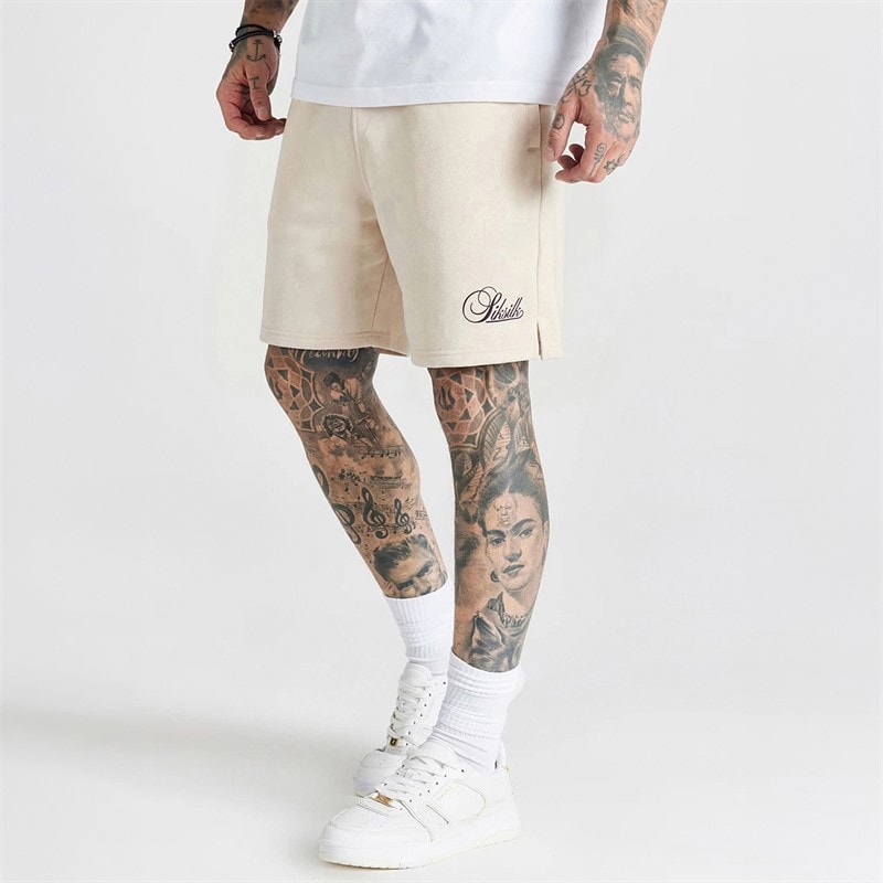 SikSilk Heren Essentiële Shorts Ecru