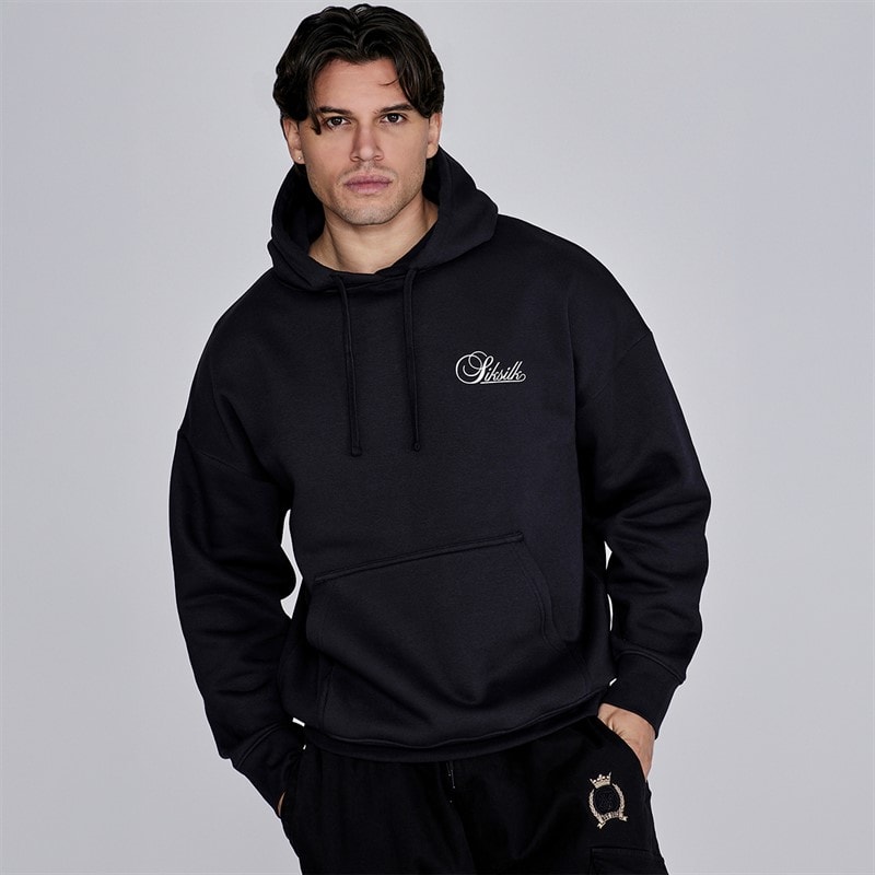 SikSilk Heren Essentiële Hoodie Zwart