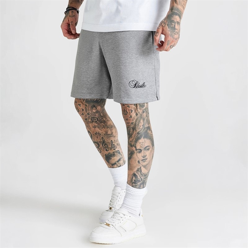 SikSilk Shorts Essentiels Homme Grey Marl