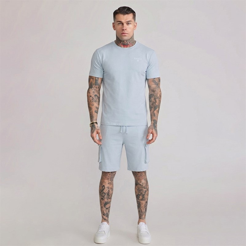 SikSilk T-shirt et short Homme Bleu