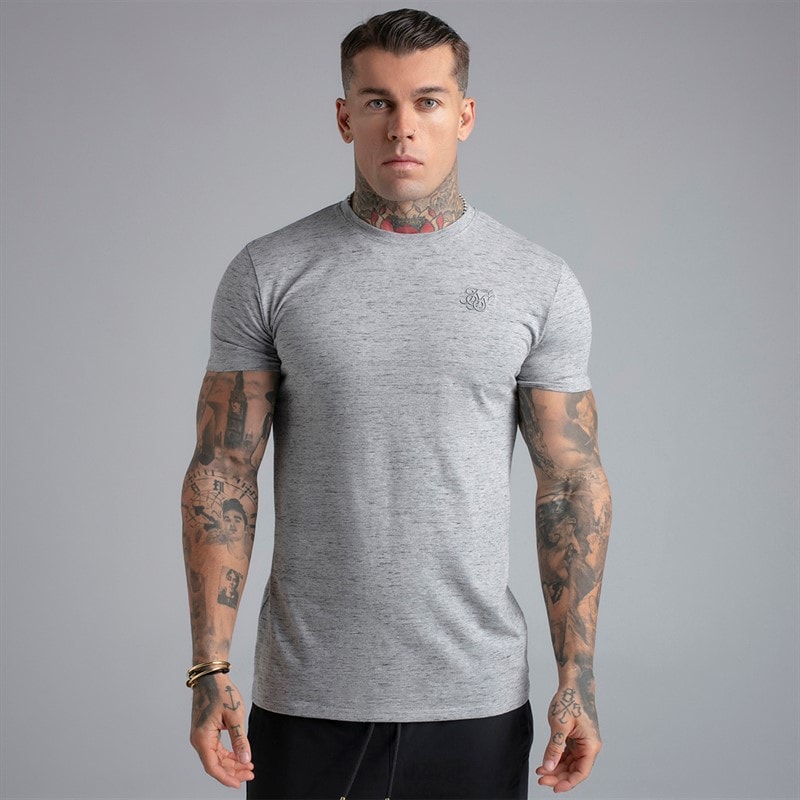 SikSilk T-shirt Homme Grey Marl