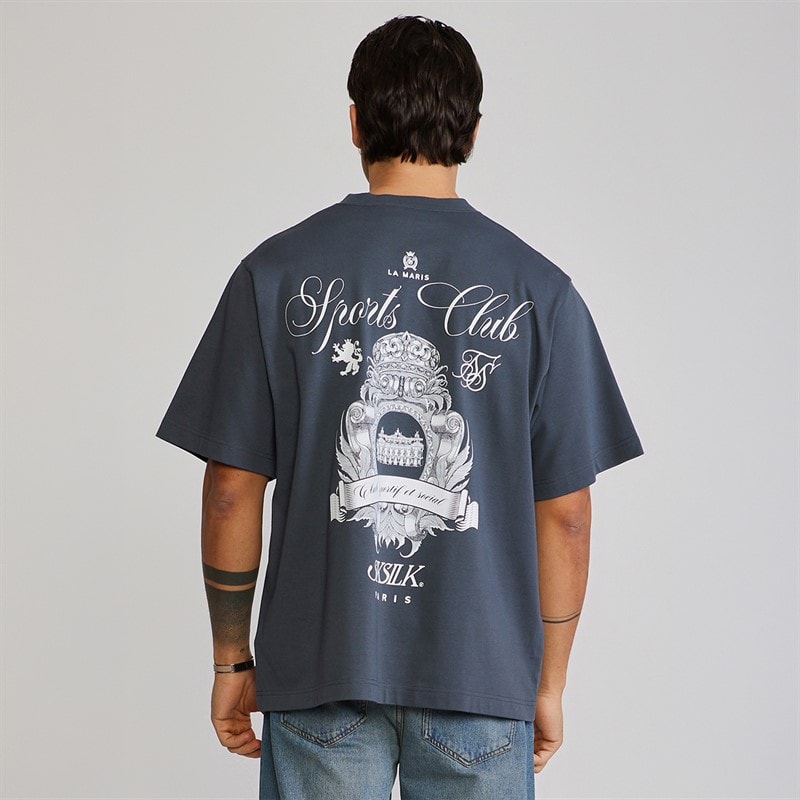 SikSilk T-shirt graphique Homme Gris