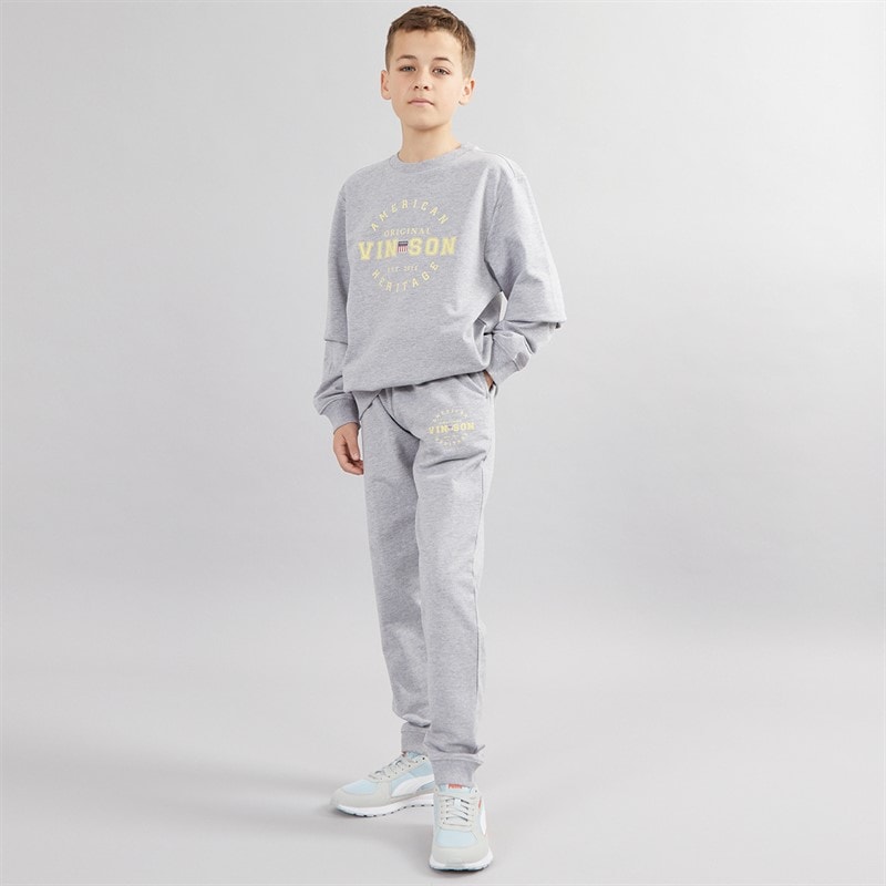 Vinson Jongens Rollo en Rene Set Grijs Melange
