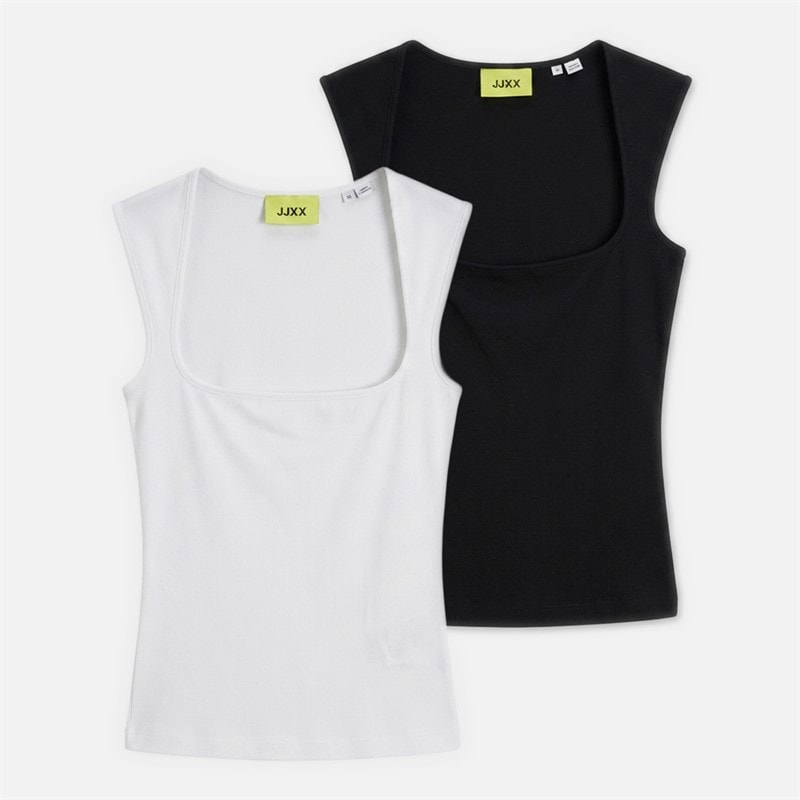 JJXX Dames Isabella Set van 2 Tops Zwart
