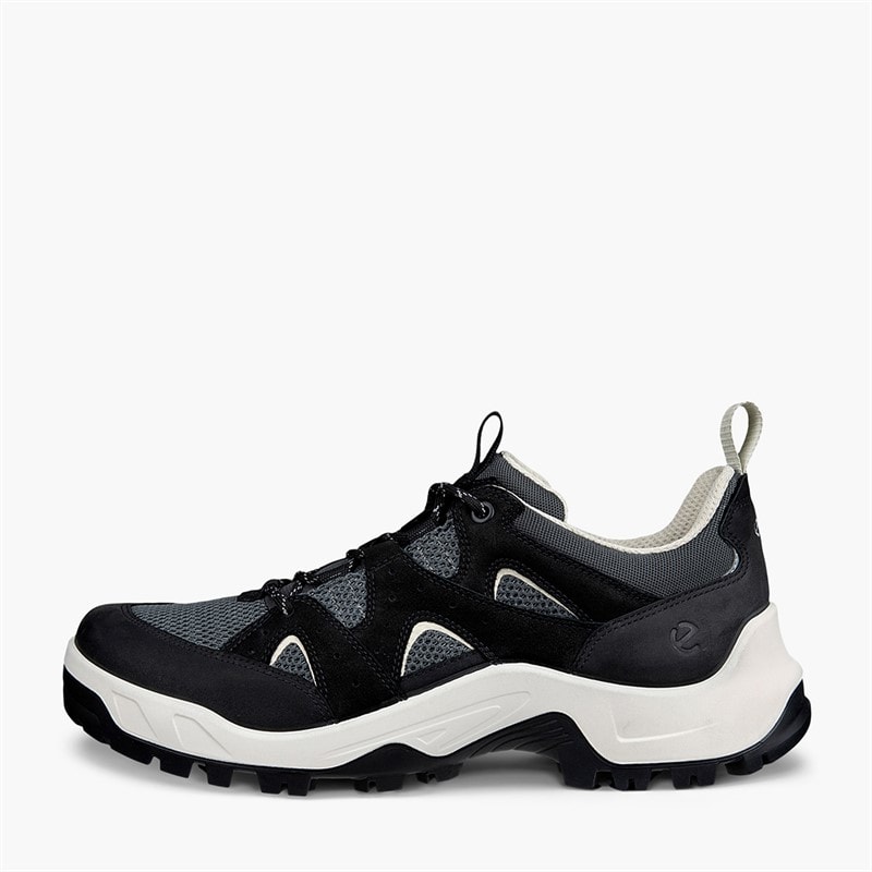 ECCO Heren Offroad Leer X Textiel Sneakers Zwart/Zwart/Magnet