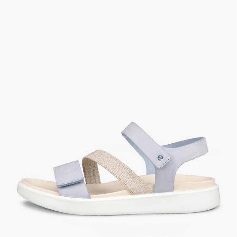 ECCO Dames Flowt Nubuck Wedge Sandalen Dusty Blue