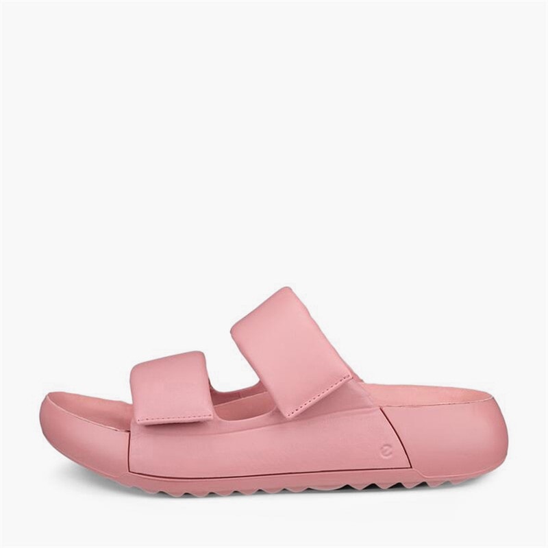 ECCO Dames Cozmo Leer Dubbele Band Sandalen Old Rose