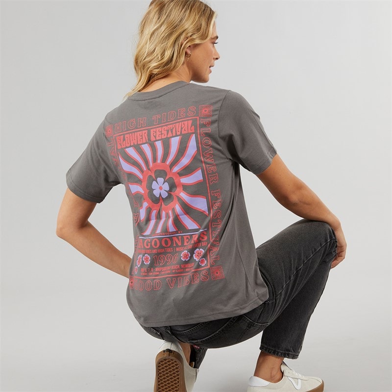 Lagooners Dames Birds T-shirts Antraciet