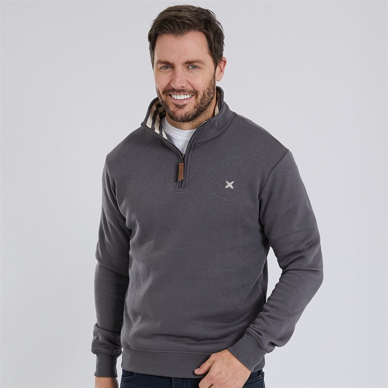 Lagooners Herren Sargasso Funnel Neck Sweatshirt Anthrazit