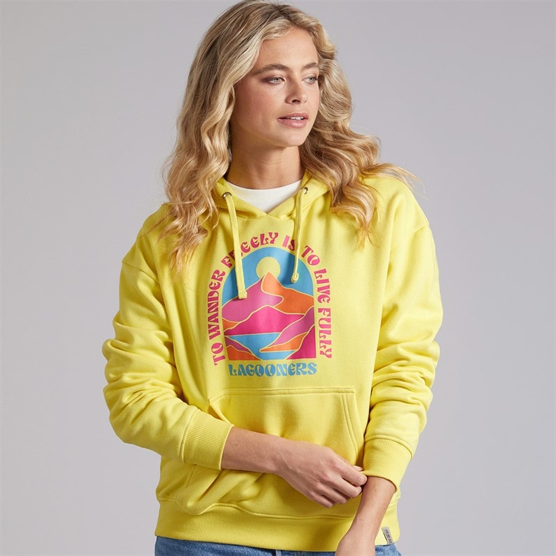 Lagooners Dames Nachtegaal Nest Grafische Hoodie Geel