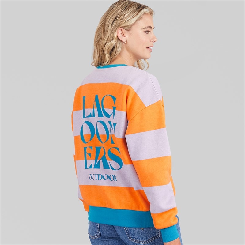 Lagooners Dames Maïsbloem Velden Ronde Hals Grafische Sweater Lilac