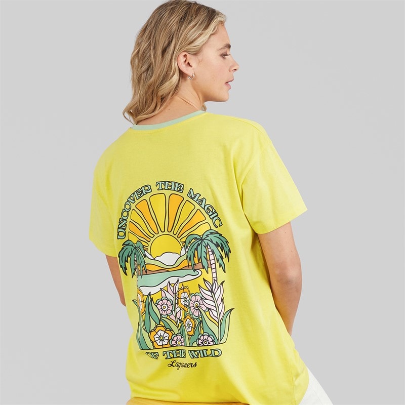 Lagooners Dames Haycroft Oversized T-shirt Geel