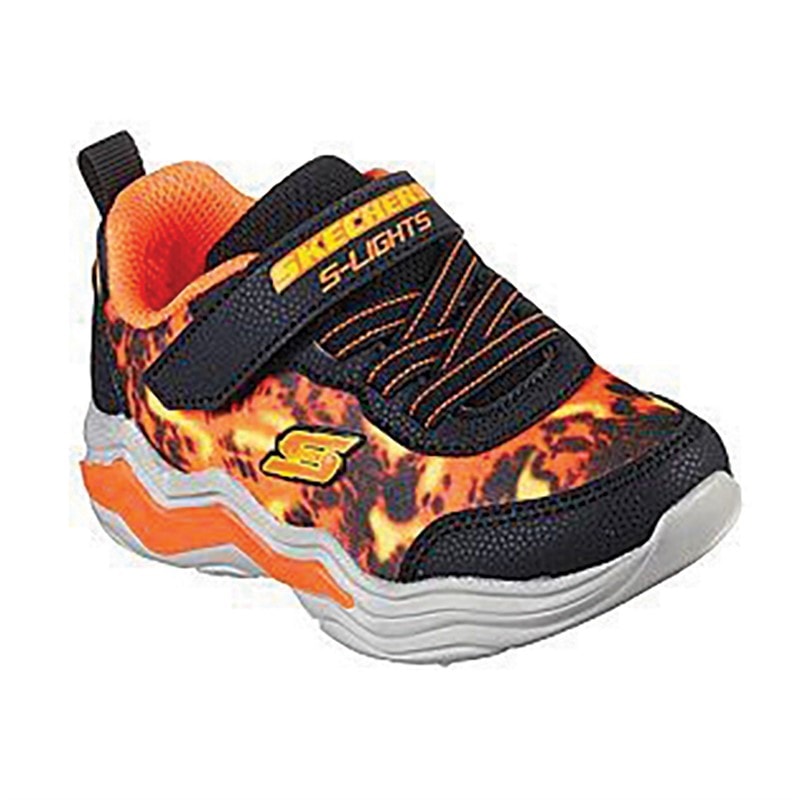 SKECHERS Kleinkind Junge Erupters IV Leuchtend Gore & Riemen Sneaker Schwarz Orange