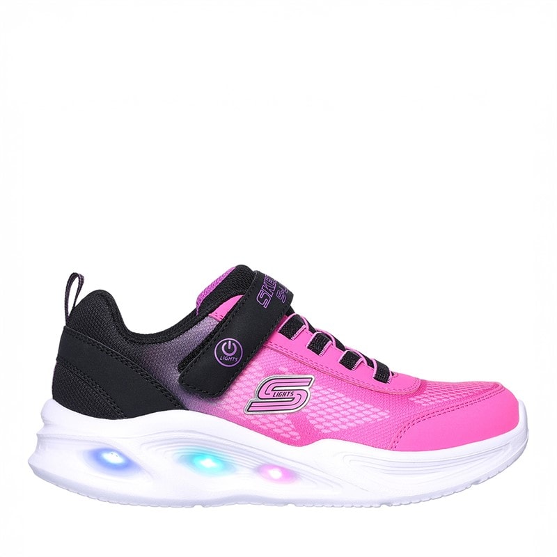 SKECHERS Mädchen Sola Glow Ombre Deluxe Turnschuhe Schwarz