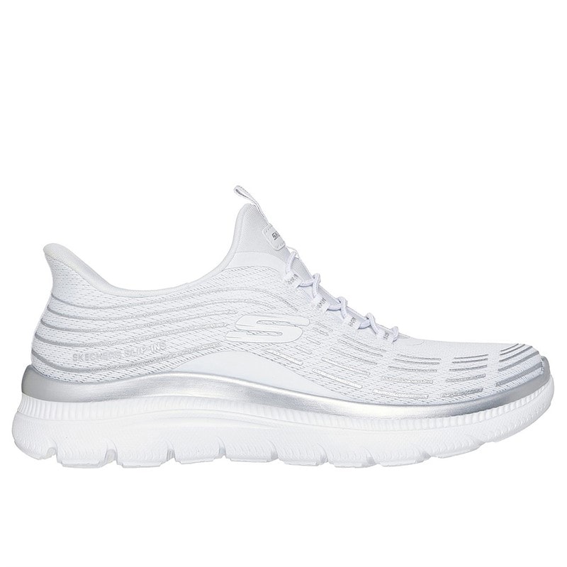 SKECHERS Dames Instappers Summits Plus Sneakers Wit