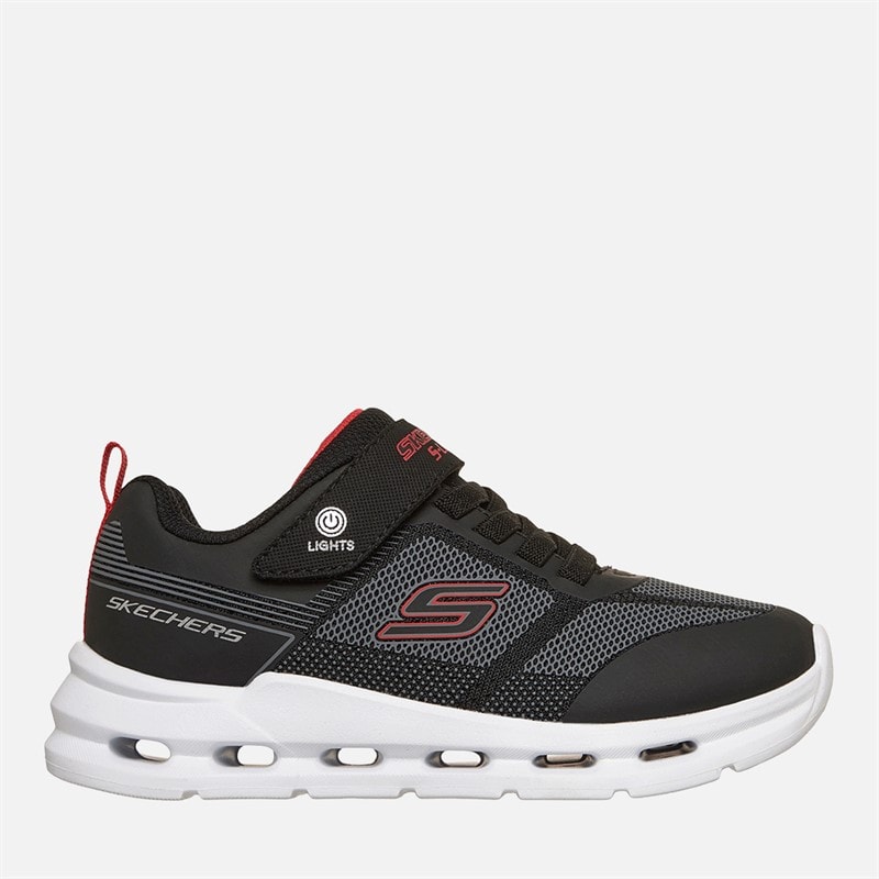 SKECHERS Baskets Garçon Glide-Step à Lumières Noir