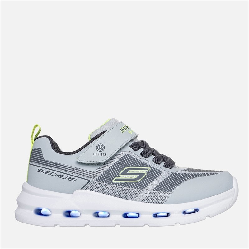 SKECHERS Baskets Garçon Glide-Step à Lumières Gray