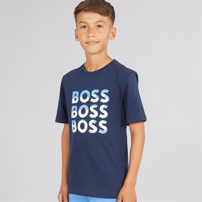BOSS Jongens T-Shirt Marine