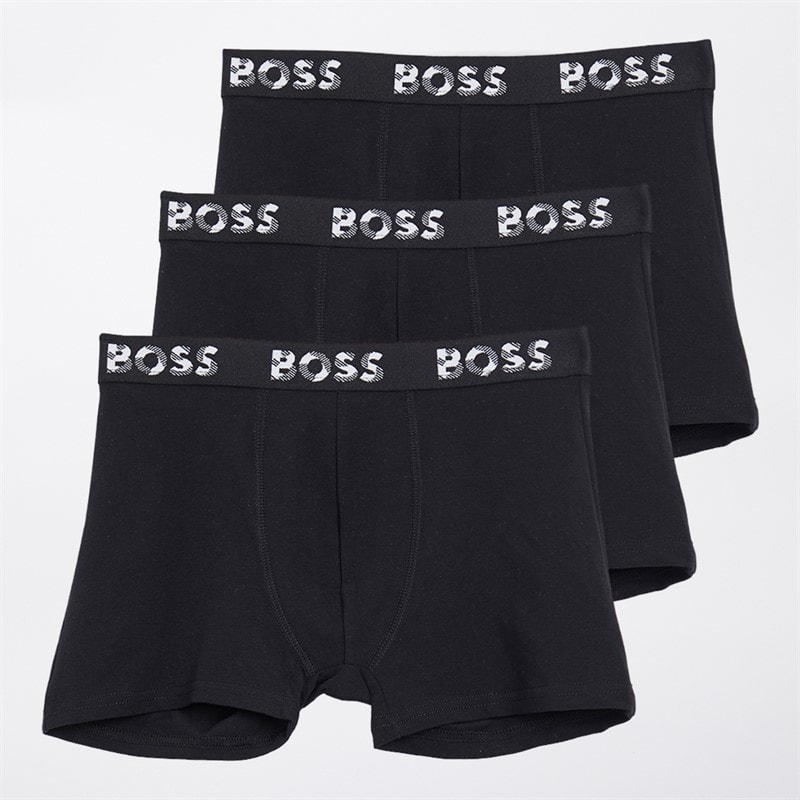 BOSS Jongens Drie Pack Boxers Zwart