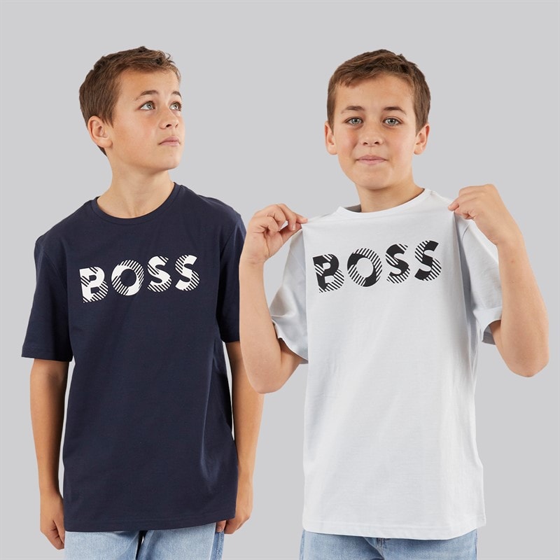 BOSS Jongens Set van 2 T-shirts Navy Pale Blue