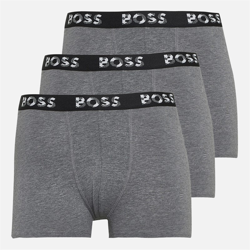BOSS Jongens Drie Pak Boxers Grijs Melange