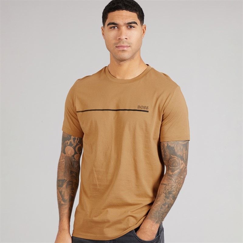 BOSS Heren Stormfish T-shirt Medium Beige