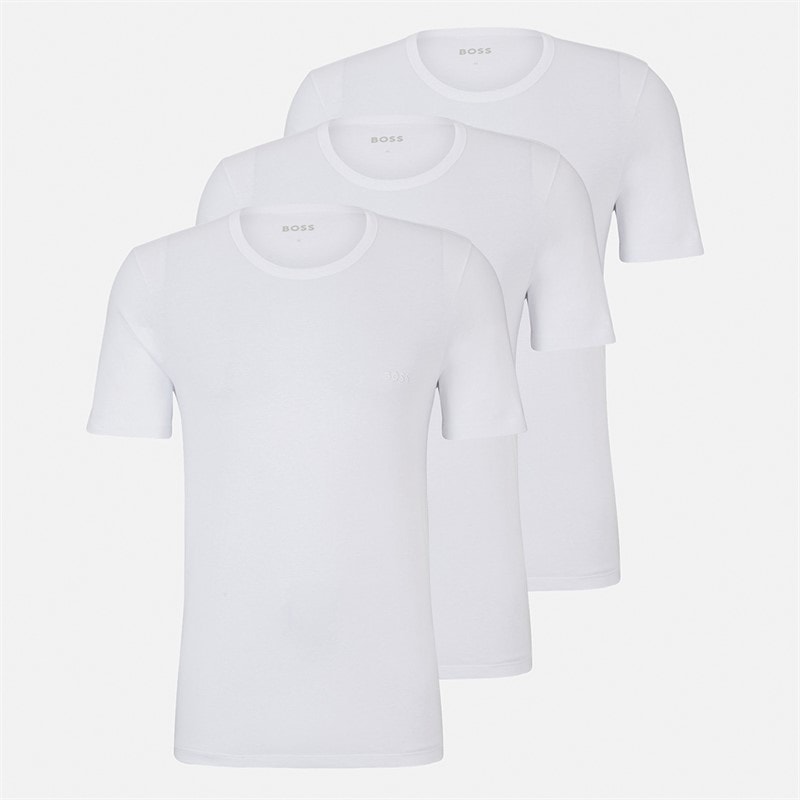 BOSS Herren 3er-Pack T Shirts Weiß