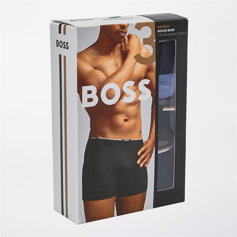BOSS Herren Bambus Drei Pack Boxer Slips Offen Multi Open Miscellaneous