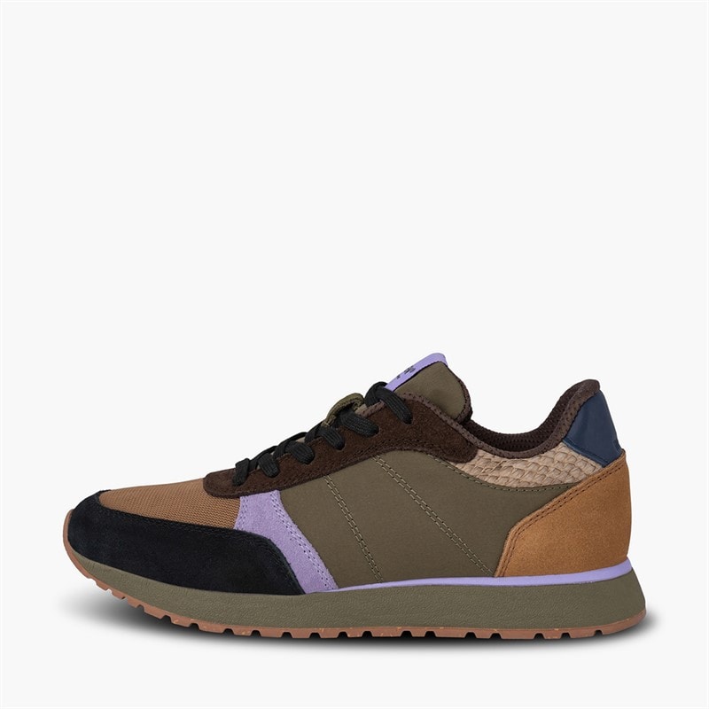 Woden Dames Ronja Sneakers 214 Dark Olive/Orchid