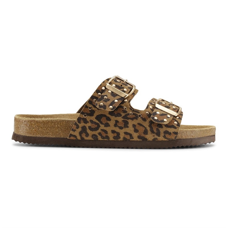 CPH Comfort Dames Bio Klinknagels Sandalen Leopard
