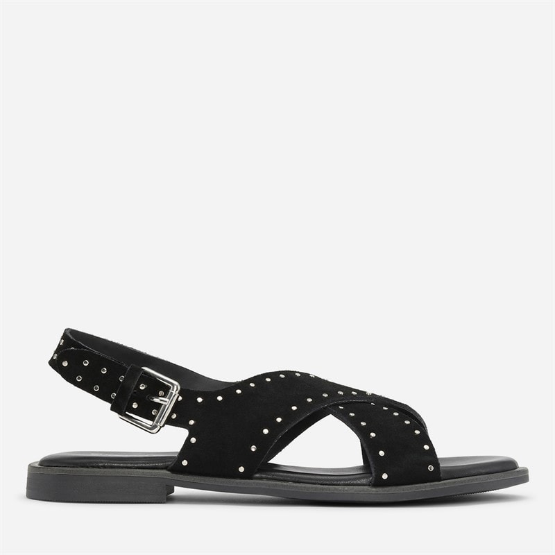 CPH Comfort Dames Kruis Klinknagels Sandalen Zwart