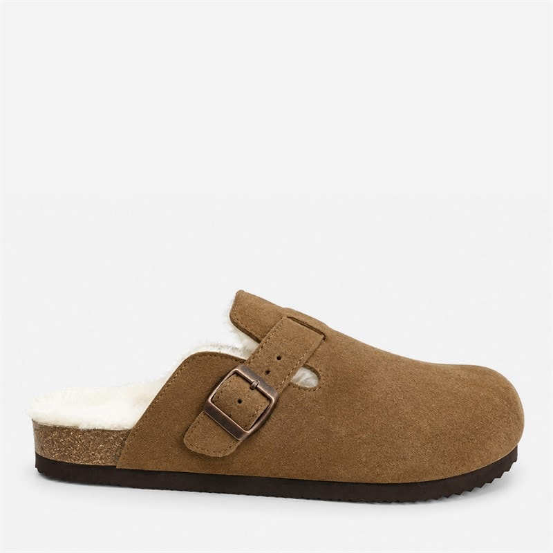 CPH Comfort Wildleder gefütterte Bio Clogs Kamel