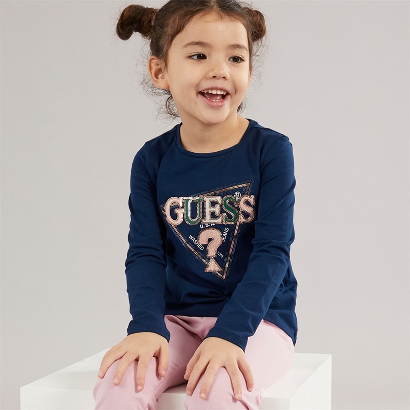 Guess Meisjes T-shirt met lange mouwen Secret Blue