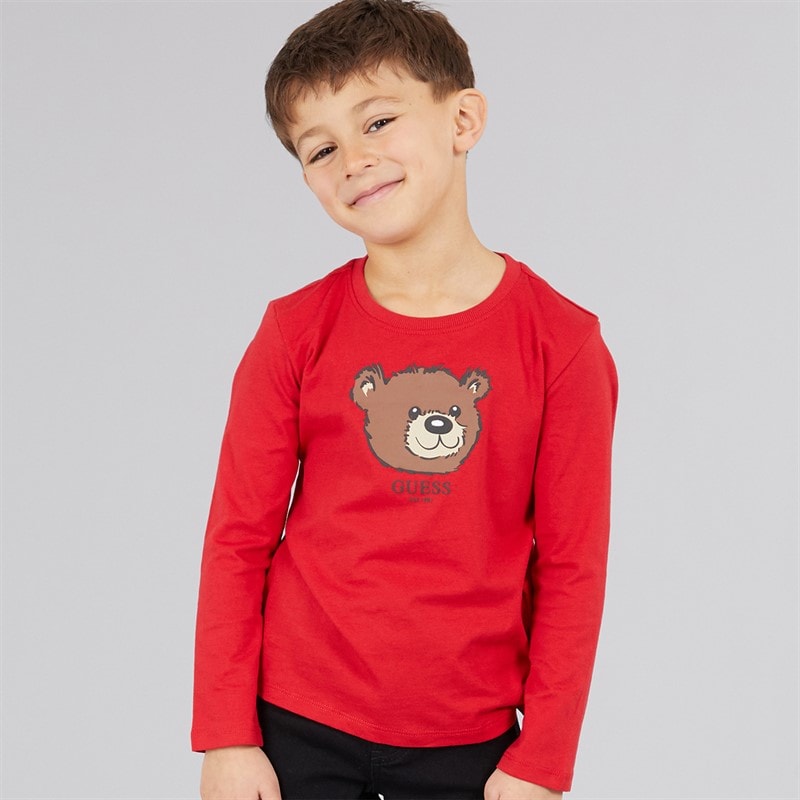 Guess Jongens T-shirt met lange mouwen Spicy Red