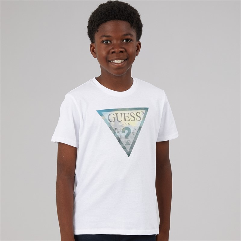 Guess T-shirt Garçon Pure White