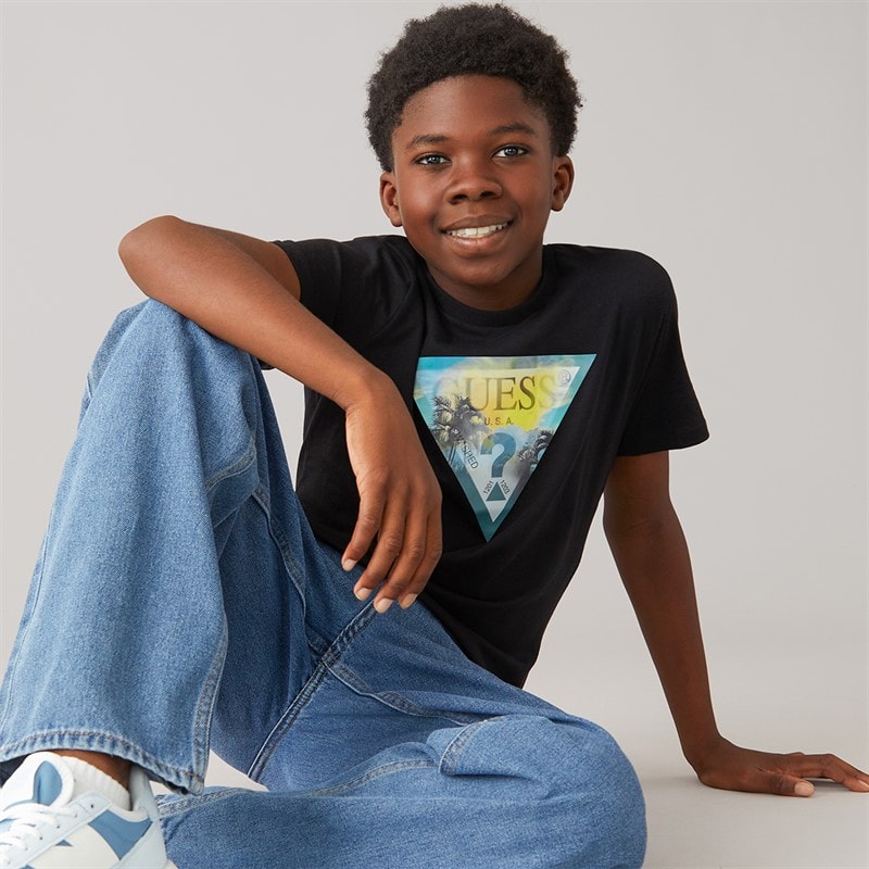 Guess T-shirt Garçon Jet Black A996